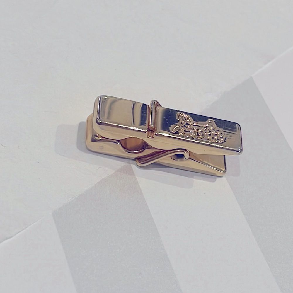CELINE Vintage Gold Plated Pin Charm Pendant Necklace Bracelet